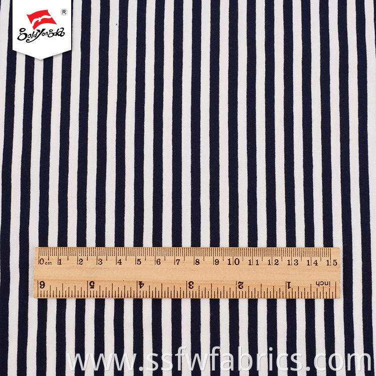 Elegant Black White Stripe Fabric